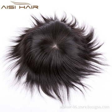 Aisi Hair 2018 New Style 100% Natural Indian Human Hair Price List , Toupees For Black Men